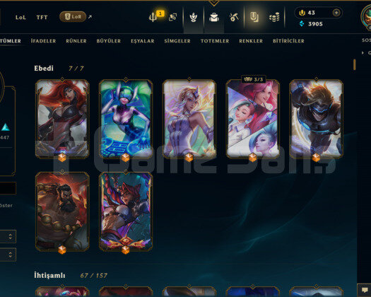 1092 KOSTÜM 643 LVL UNRANKED EFSANE MAİL HESAP