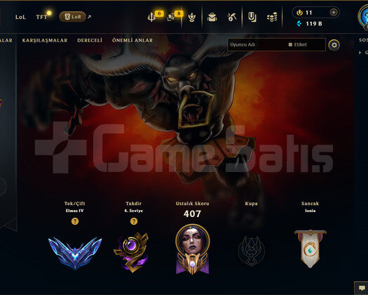 Lol Koleksiyonluk Hesap ! Black Alistar -Full Rare
