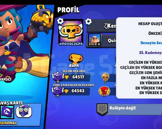 65K 2adet 35 rütbe yapılmış 2019 Hesap