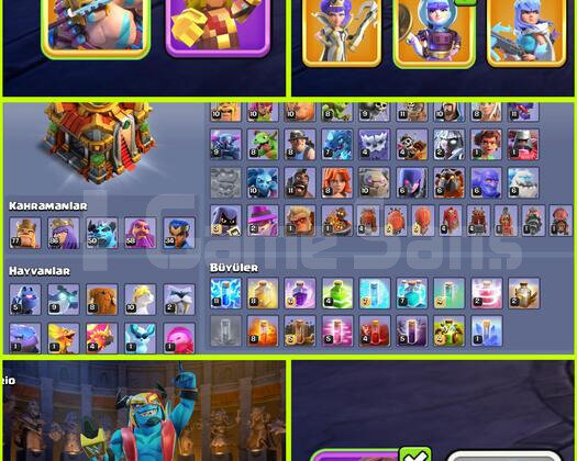 MAX SAVUNMA!! UYGUN FİYAT!! TH16 HESAP