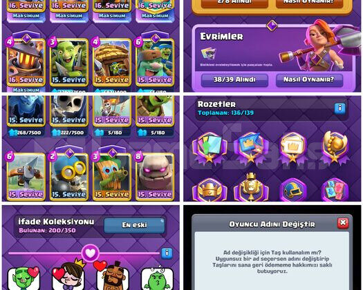 76 LEVELCR |  38 EVRİM | 200 EMOJİ | MAX