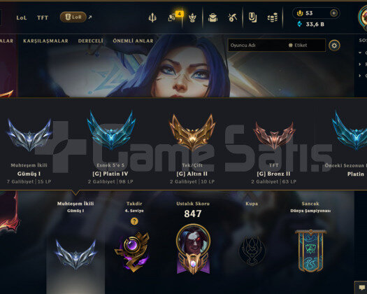 546 KOSTÜM 33K+ ÖZ 562 LVL EFSANE DOLU MAİL HESAP