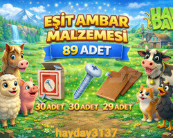 89 ADET EŞİT AMBAR MALZEMESİ