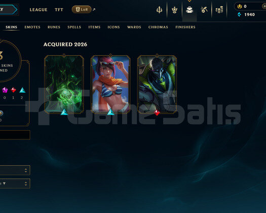 EUW Unranked | 3 Kostüm - 35 Hero | LoL Hesap