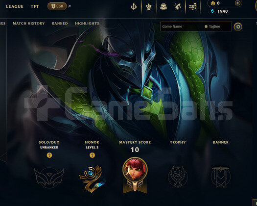 EUW Unranked | 3 Kostüm - 35 Hero | LoL Hesap