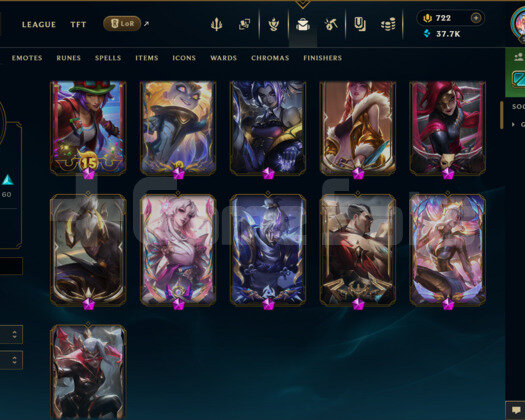 EUW | 121 SKİN | PLATİN | EFSANE HESAP