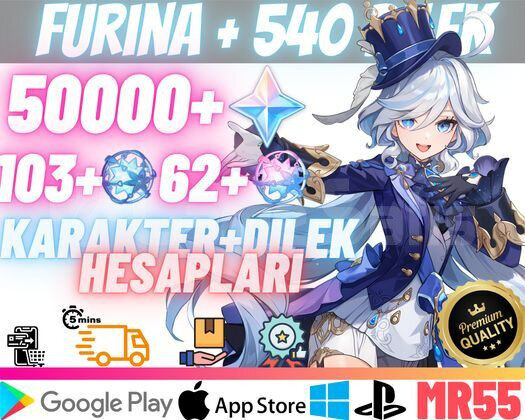 EU | MR55 Furina + 50000 Köken + 103+62 Fates