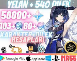 EU | MR55 Yelan + 50000 Köken + 103+60 Fates