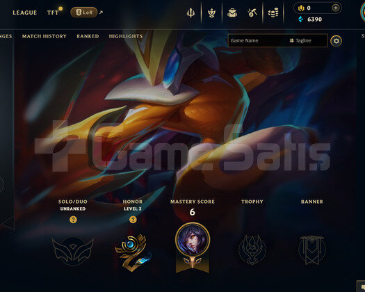 EUW Unranked | 3 Kostüm - 30 Hero | LoL Hesap