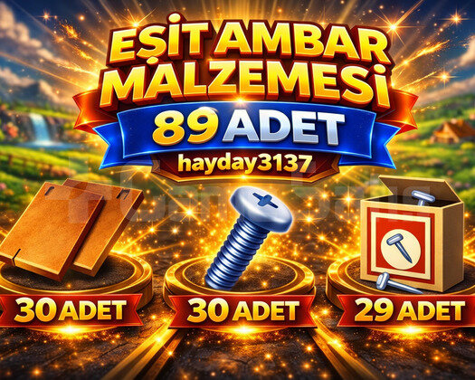 89 ADET EŞİT AMBAR MALZEMESİ