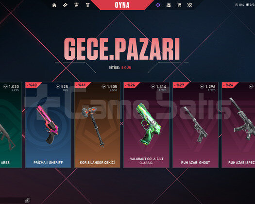 GÖSTERİŞLİ VANDAL+325 VP GÜZEL GECE PAZARI