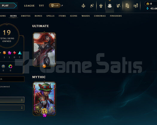 EUW SİLVER 3 | 19 KOSTÜM - 122 HERO | HANDMADE