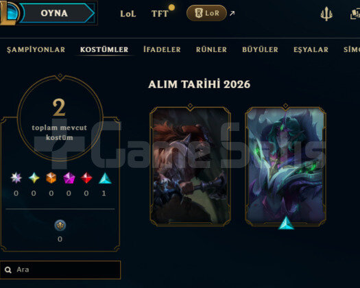 TR GOLD 3 2 KOSTÜM HESAP 12K MÖ