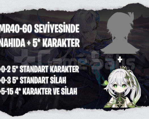 EU | MR40+ Nahida + Rastgele 5*