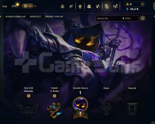 TR UNRANKED 36K MÖ 6 KOSTÜM 100 WR