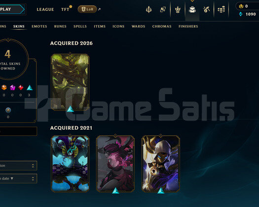 EUW Unranked | 4 Kostüm - 48 Hero | LoL Hesap