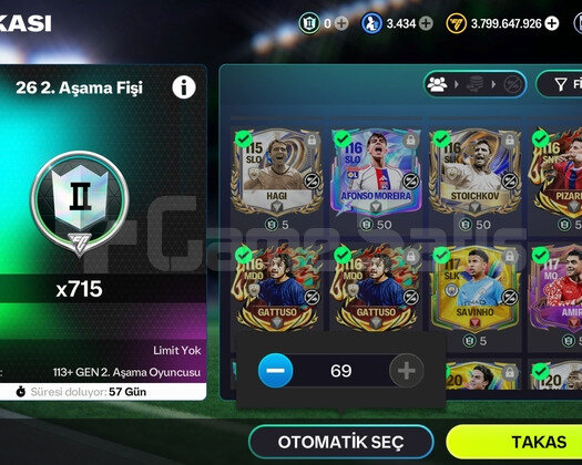 124+ Gen 4milyar coin 750 parça puan Full+full