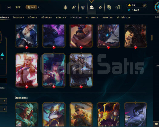 298 LEVEL / 185 SKİN / FUL HERO +MAİL +TELEFON