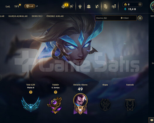 EUW PLAT 2 ÖNCEKİ SEZON ZÜMRÜT 1/ +12K MAVİ ÖZ