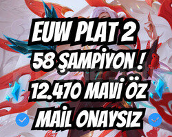EUW PLAT 2 ÖNCEKİ SEZON ZÜMRÜT 1/ +12K MAVİ ÖZ