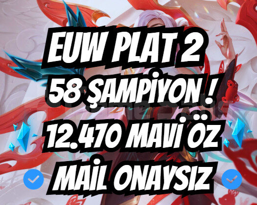 EUW PLAT 2 ÖNCEKİ SEZON ZÜMRÜT 1/ +12K MAVİ ÖZ