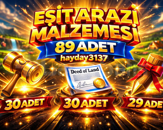 89 ADET EŞİT ARAZİ MALZEMESİ