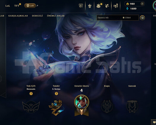 EUW Unranked | 4 Kostüm - 980 RP | Ranked Ready