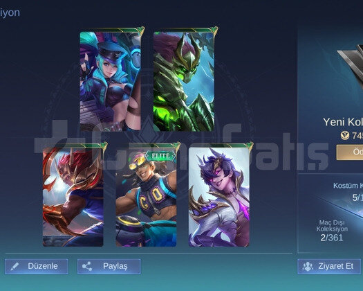 Mlbb Epik 95 Ka SP Fresh Temiz Hesap
