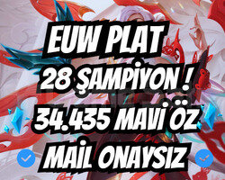 EUW PLAT 3 ÖNCEKİ SEZON ZÜMRÜT / +35K MAVİ ÖZ