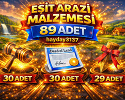 89 ADET EŞİT ARAZİ MALZEMESİ