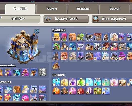 TH16 YÜKSEK HERO EVÇİLLER YÜKSEK TEMİZ HESAP