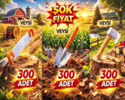 300 testere - 300 kürek - 300 balta