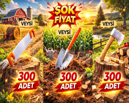300 testere - 300 kürek - 300 balta