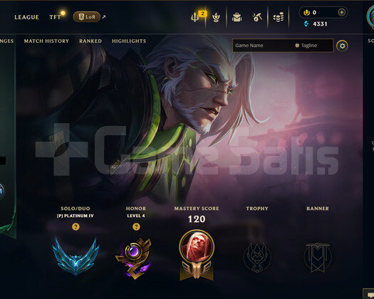 TR 66 WR Plat 4 | 5 Kostüm - 56 Hero | LoL Hesap