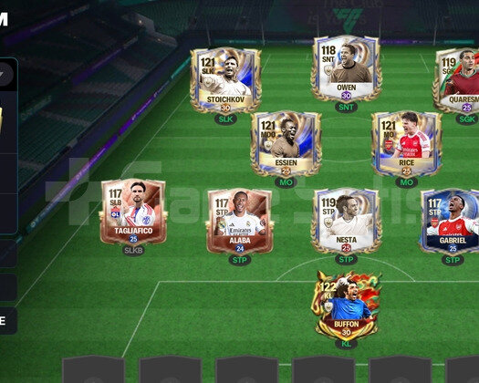 120 Gen 122 Buffon 121 Utoty Rice 121 stoickov
