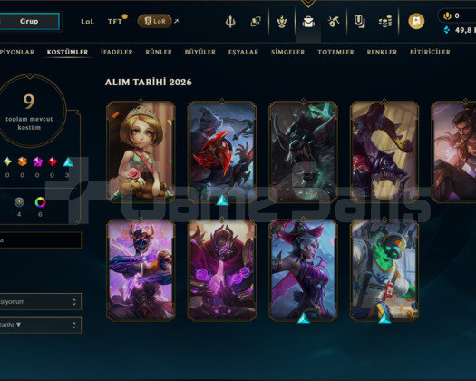 PLAT 4 9Skin 50k MÖ Yüksek elo hesap