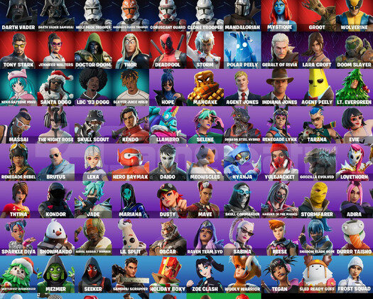 Fortnite 97 SKİNS OG HESAP MAİLLİ