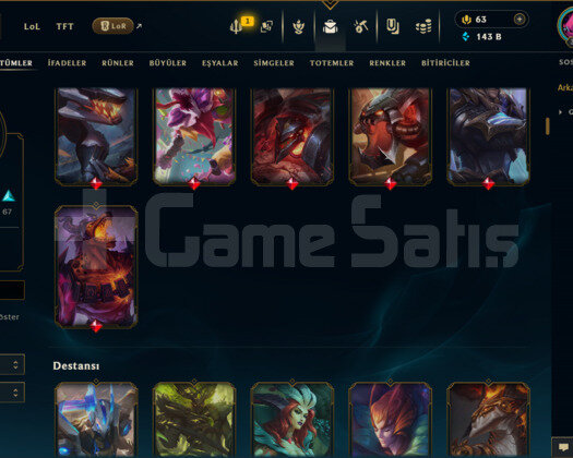 326 LEVEL / 222 SKİN / FUL HERO +MAİL +12K SATIŞ