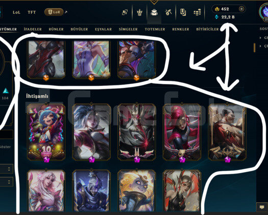 EUW / 293 LEVEL / 199 SKİN /+MAİL /+BOL PRESTİJ