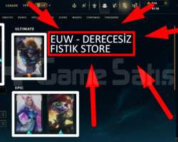 EUW / 61 LVL +  12 SKİN + DERECESİZ + MAİL