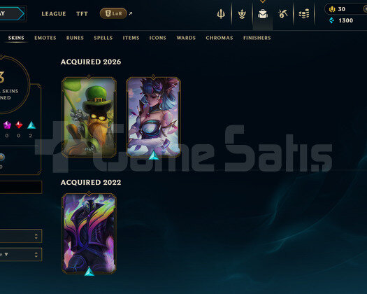EUW Unranked | 3 Kostüm - 29 Hero | LoL Hesap