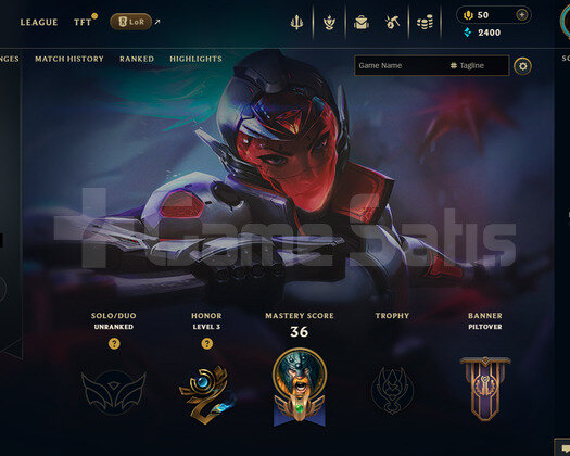 EUW Unranked | 7 Kostüm - 33 Hero | LoL Hesap