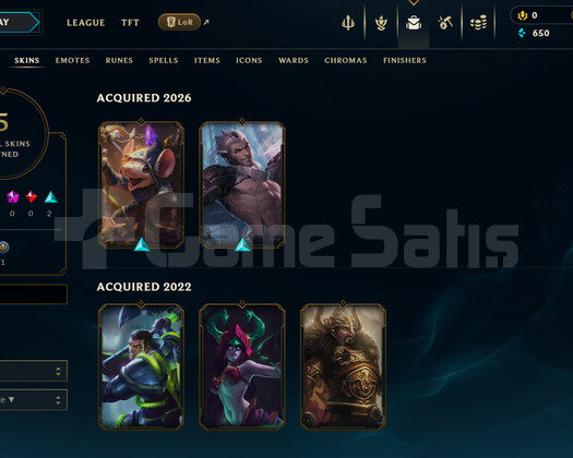 EUW Unranked | 5 Kostüm - 36 Hero | LoL Hesap