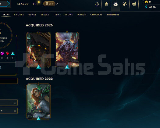 EUW Unranked | 3 Kostüm - 34 Hero | LoL Hesap