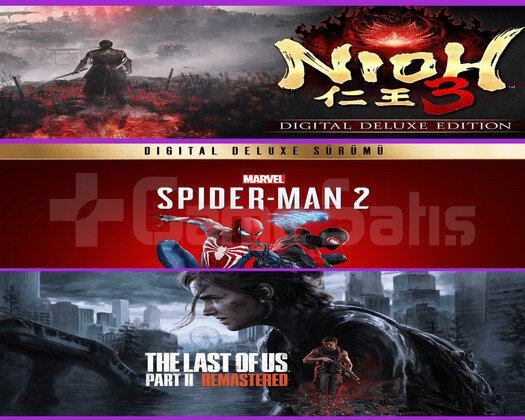 Nioh 3 Deluxe + Spiderman 2 + Tlou 2