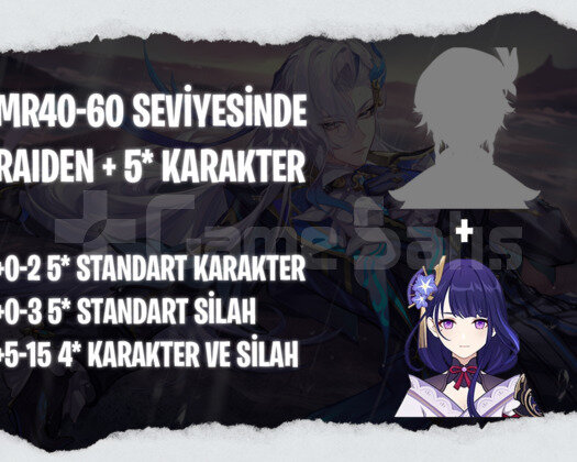 EU | MR40+ Raiden + Rastgele 5*
