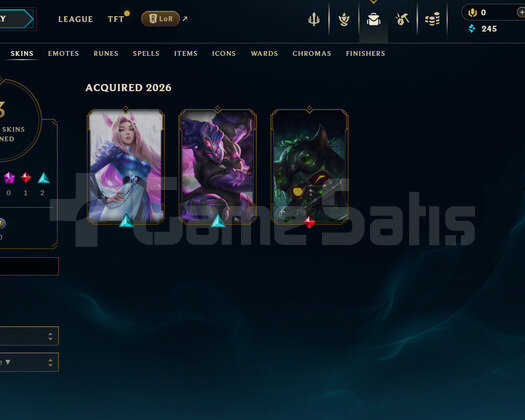 EUW Unranked | 3 Kostüm - 33 Hero | LoL Hesap