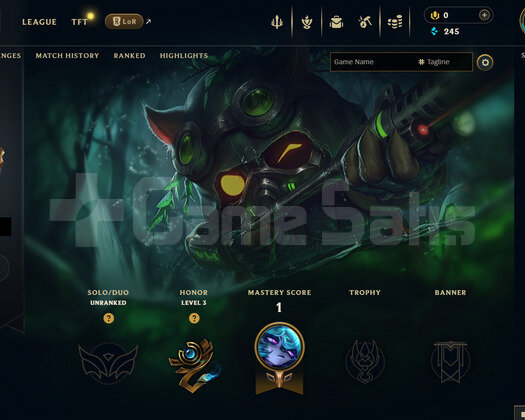 EUW Unranked | 3 Kostüm - 33 Hero | LoL Hesap