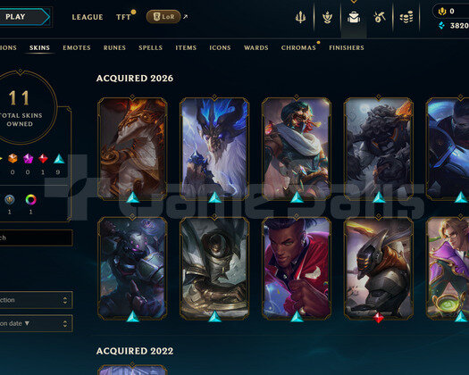 EUW Unranked | 11 Kostüm - 38 Hero | LoL Hesap