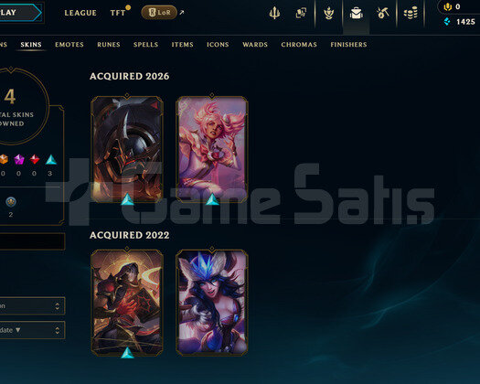 EUW Unranked | 4 Kostüm - 25 Hero | LoL Hesap